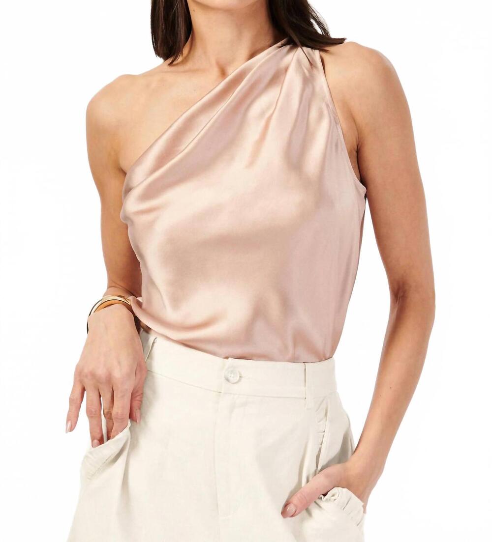 NEW CAMI NYC darby one-shoulder bodysuit in clay